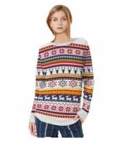 Dames kersttrui met ronde hals