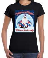 Fout friesland kerst shirt christmas in fryslan zwart voor dames