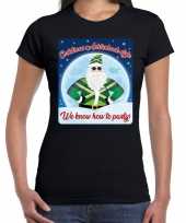 Fout kerst shirt achterhoek style zwart voor dames