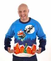 Kersttrui met licht sleigh ride voor vrouwen dames